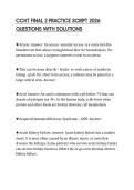 CCHT FINAL 2 PRACTICE SCRIPT 2026 QUESTIONS WITH SOLUTIONS
