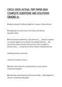 CDCA OSCE ACTUAL TEST PAPER 2026 COMPLETE QUESTIONS AND SOLUTIONS GRADED A&plus;