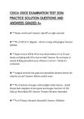 CDCA OSCE EXAMINATION TEST 2026 PRACTICE SOLUTION QUESTIONS AND ANSWERS GRADED A&plus;