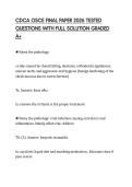 CDCA OSCE FINAL PAPER 2026 TESTED QUESTIONS WITH FULL SOLUTION GRADED A&plus;
