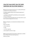 CDM TEST EXAM SCRIPT 2026 TEST PAPER QUESTIONS AND SOLUTIONS GRADED A&plus;