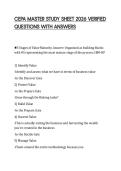 CEPA MASTER STUDY SHEET 2026 VERIFIED QUESTIONS WITH ANSWERS