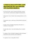 72 YEAR OLD MALE OUTPATIENT CLINIC MOLE PRACTICE TEST 2026 QUESTIONS WITH