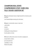 CHAMPIONS REAL ESTATE COMPREHENSIVE STUDY GUIDE 2026 FULLY SOLVED QUESTION SET