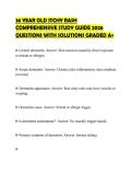 36 YEAR OLD ITCHY RASH COMPREHENSIVE STUDY GUIDE 2026 QUESTIONS WITH SOLUTIONS