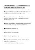 CHEM 103 MODULE 4 COMPREHENSIVE TEST 2026 QUESTIONS WITH SOLUTIONS