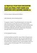 36 YEAR OLD ITCHY RASH ENCOUNTER CLASS 6512 FINAL STUDY GUIDE 2026 QUESTIONS WITH