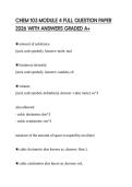 CHEM 103 MODULE 4 FULL QUESTION PAPER 2026 WITH ANSWERS GRADED A&plus;
