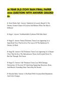 36 YEAR OLD ITCHY RASH FINAL PAPER 2026 QUESTIONS WITH ANSWERS GRADED 