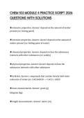 CHEM 103 MODULE 4 PRACTICE SCRIPT 2026 QUESTIONS WITH SOLUTIONS