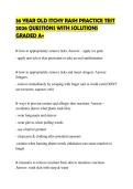 36 YEAR OLD ITCHY RASH PRACTICE TEST 2026 QUESTIONS WITH SOLUTIONS GRADED A&plus;