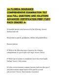 214 FLORIDA INSURANCE COMPREHENSIVE EXAMINATION TEST 2026 FULL QUESTIONS AND