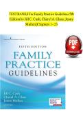 Test Bank For Family Practice Guidelines 5th Edition Cash Glass Mullen COMPLETE QUESTIONS AND ANSWERS 100&percnt; CORRECT&vert; GRADED A&plus;