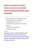 Offensive Security Web Expert &lpar;OSWE&rpar;  Questions And Correct Answers &lpar;Verified  Answers&rpar; Plus Rationales 2026 Q&A &vert; Instant  Download Pdf