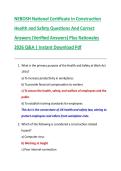 NEBOSH National Certificate in Construction  Health and Safety Questions And Correct  Answers &lpar;Verified Answers&rpar; Plus Rationales  2026 Q&A &vert; Instant Download Pdf 