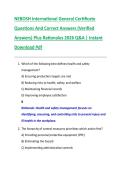 NEBOSH International General Certificate  Questions And Correct Answers &lpar;Verified  Answers&rpar; Plus Rationales 2026 Q&A &vert; Instant  Download Pdf