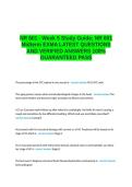 NR 601 - Week 5 Study Guide NR 601 Midterm exam latest questions and verified answers 100- guaranteed pass&period;