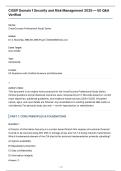 CISSP Domain 1 Security Risk Management 2025 50 QA Verified Practice Exam