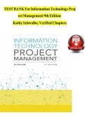 TEST BANK for Information Technology Project Management&comma; 8th Edition by Kathy Schwalbe &vert;ALL CHAPTERS&vert;
