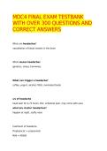MDC4 FINAL EXAM TESTBANK WITH OVER 300 QUESTIONS AND CORRECT ANSWERS 