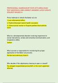 PROFESSIONAL GUARDIANSHIP STATE OF FLORIDA EXAM  TEST QUESTIONS & 100&percnt; CORRECT ANSWERS LATEST UPDATE  2026&sol;2027 GRADED A&plus;