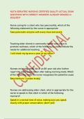 NU176 GERIATRIC NURSING CERTIFIED QUALITY ACTUAL EXAM  QUESTIONS WITH CORRECT ANSWERS ALREADY GRADED A&plus;  2026&sol;2027