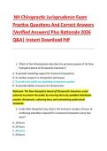 NH Chiropractic Jurisprudence Exam  Practice Questions And Correct Answers  &lpar;Verified Answers&rpar; Plus Rationale 2026  Q&A&vert; Instant Download Pdf 
