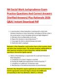NH Social Work Jurisprudence Exam  Practice Questions And Correct Answers  &lpar;Verified Answers&rpar; Plus Rationale 2026  Q&A&vert; Instant Download Pdf