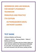 Mosby Pharmacy Technician Test Bank 7th Ed &vert; PTCB Exam Questions&comma; MCQs&comma; Study Guide&comma; Pharmacology & Calculations &vert; nursing testbank2026