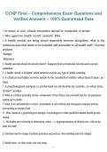CCHP Final Comprehensive Exam &ndash; Questions and Verified Answers 100&percnt; Guaranteed Pass 2026&sol;2027