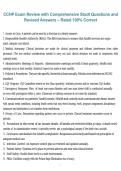 CCHP Exam Review &ndash; Comprehensive Study Questions and Revised Answers Rated 100&percnt; Correct 2026&sol;2027