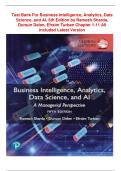 Test Bank For Business Intelligence&comma; Analytics&comma; Data Science&comma; and AI&comma; 5th Edition by Ramesh Sharda&comma; Dursun Delen&comma; Efraim Turban Chapter 1-11 All Included Latest Version&period;