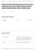 Breath Alcohol Technician Exam Overview Exam Questions & Answers &vert; 100&percnt; Verified solutions &lpar;2026&rpar; UPDATE &vert;2026&excl;&excl; STUDY GUIDE EXAM