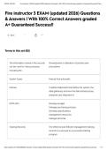 Fire instructor 3 EXAM &lpar;updated 2026&rpar; Questions & Answers &vert; With 100&percnt; Correct Answers graded A&plus; Guaranteed Success&excl;&excl;