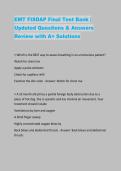 EMT FISDAP Final Test Bank &vert; Updated Questions & Answers Review with A&plus; Solutions