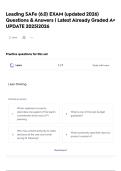 Leading SAFe &lpar;6&period;0&rpar;  EXAM  &lpar;updated 2026&rpar;   Questions & Answers &vert; Latest Already Graded A&plus; UPDATE 2025&vert;2026