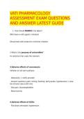 VATI PHARMACOLOGY ASSESSMENT EXAM QUESTIONS AND ANSWER LATEST GUIDE