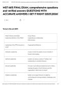 MGT 6615 FINAL EXAM&comma; comprehensive questions and verified answers QUESTIONS WITH ACCURATE ANSWERS &vert; GET IT RIGHT &vert;20252026&excl;