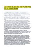 IAEM FINAL REVIEW 2026 TEST PAPER WITH COMPLETE SOLUTIONS