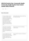 HESI RN Practice Test--Community Health-Community Health Practice Exam &lpar;Latest Update 2026&rpar; UPDATE&excl;&excl;