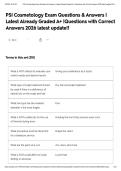 PSI Cosmetology Exam Questions & Answers &vert; Latest Already Graded A&plus; &vert;Questions with Correct Answers 2026 latest update&excl;&excl;