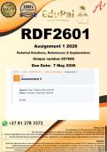 RDF2601 Assignment 4 QUIZ &lpar;COMPLETE ANSWERS&rpar; 2026 - DUE 7 May 2026