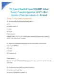 PA Notary Bundled Exam 2026&sol;2027 Actual Exam &vert; Complete Questions with Verified Answers &vert; Pass Guaranteed - A&plus; Graded