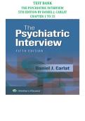 The Psychiatric Interview 5th Edition Carlat Test Bank