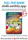 Essentials of Pharmacology for Health Professions &lpar;8th Edition&rpar; &ndash; Colbert &ndash; Test Bank with Exam Questions and Answers