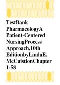 Pharmacology&colon; A Patient-Centered Nursing Process Approach &lpar;10th Edition&rpar; &ndash; Linda E&period; McCuistion &ndash; Test Bank &lpar;Chapters 1&ndash;58&rpar;