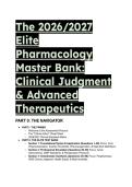 2026&sol;2027 Elite Pharmacology Test Bank&colon; Edmunds Pharmacology for the Primary Care Provider 5th Ed&period; & Clinical Therapeutics