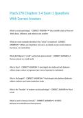 Psych 270 Chapters 1-4 Exam 1 Questions With Correct Answers&period;
