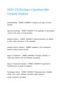 PSYCH 270 PSU Exam 1 Questions With Complete Solutions