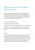 Med Surg Gastrointestinal NCLEX Questions With Correct Answers 